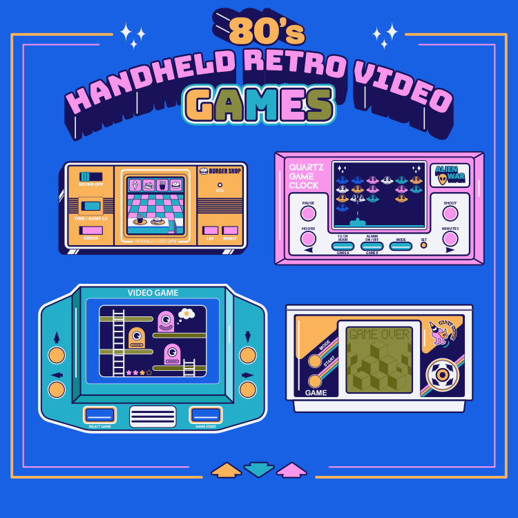 80's Handheld Retro Video Games