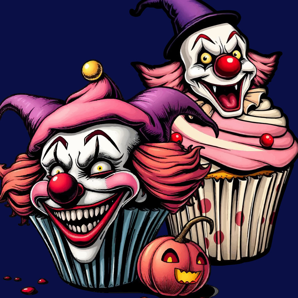 Evil Clown Cupcakes