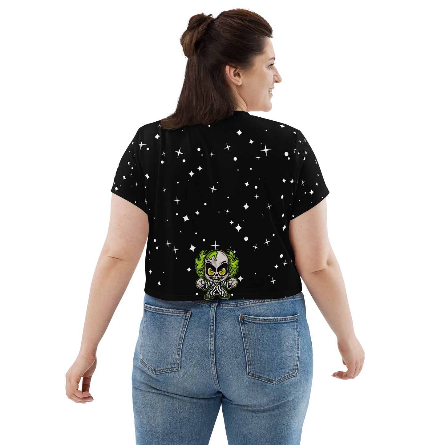 Creepy cute Character All-Over Print Crop Tee