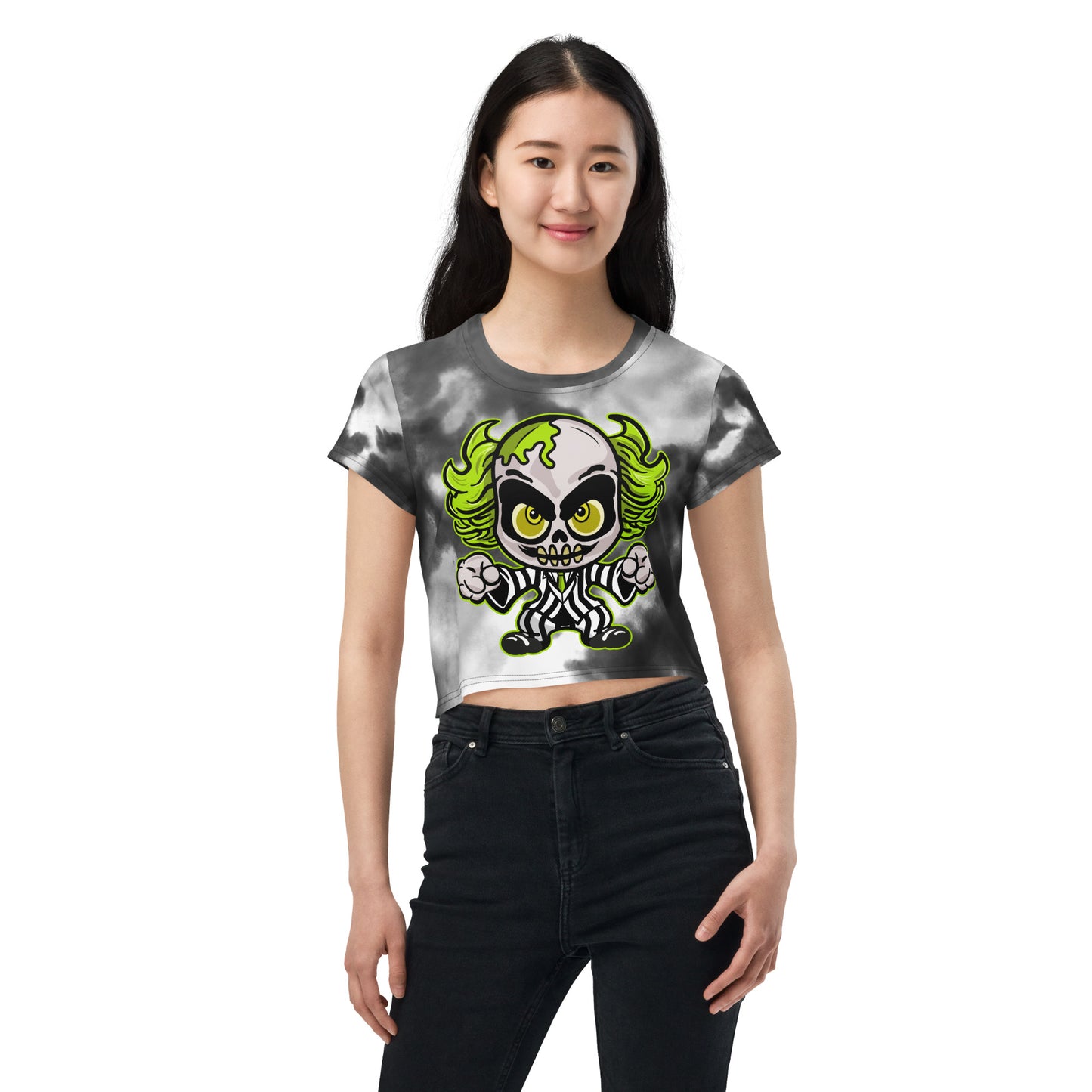 Creepy cute Character All-Over Print Crop Tee