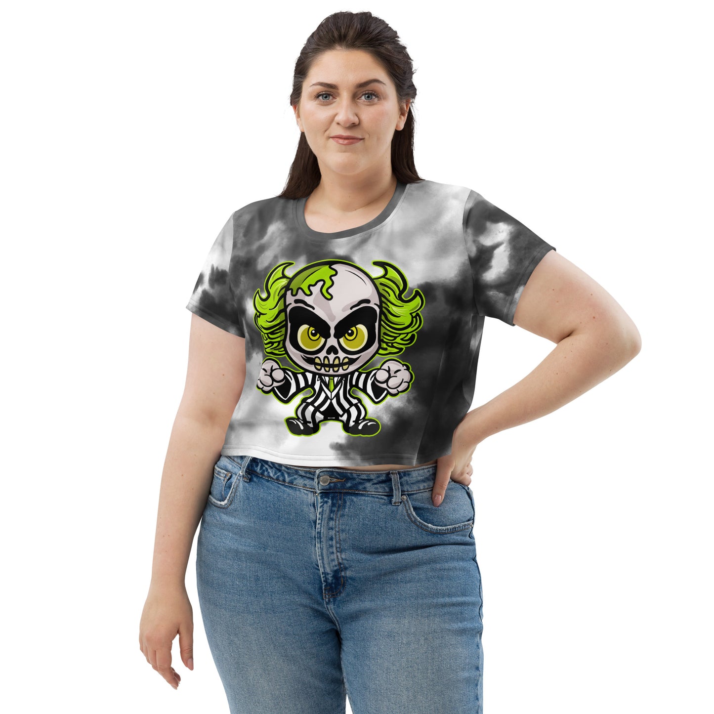 Creepy cute Character All-Over Print Crop Tee