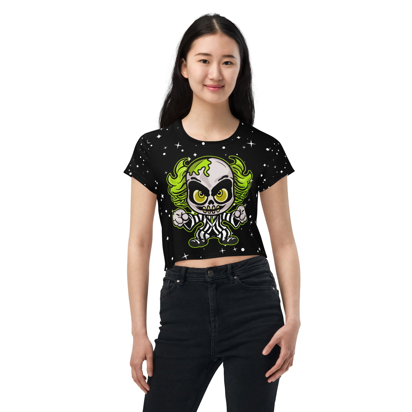 Creepy cute Character All-Over Print Crop Tee