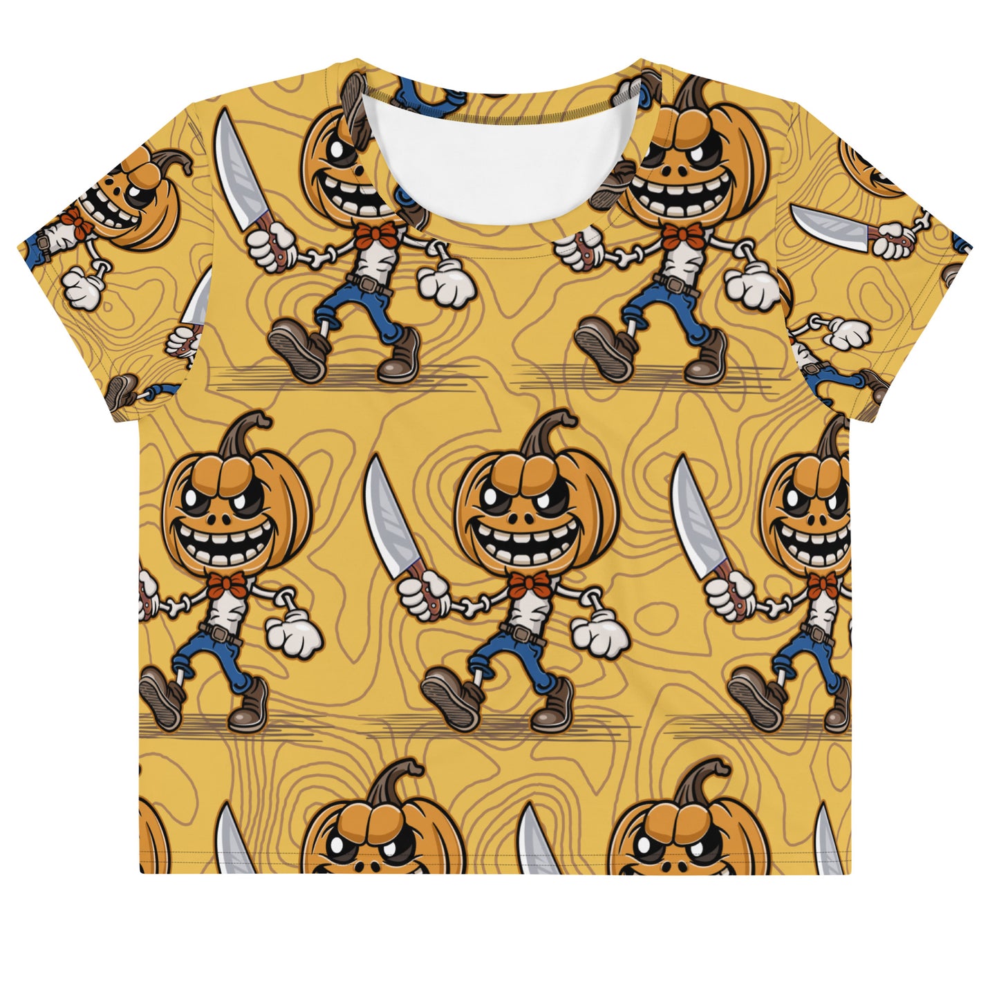 Pumpkin Slayer is Here! All-Over Print Crop Tee