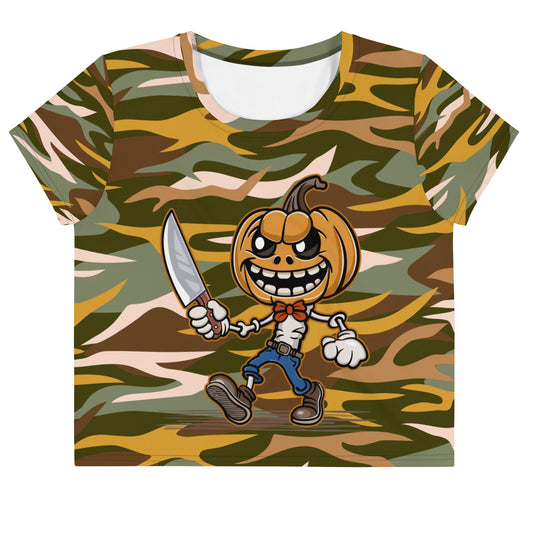 Pumpkin Slayer All-Over Print Crop Tee