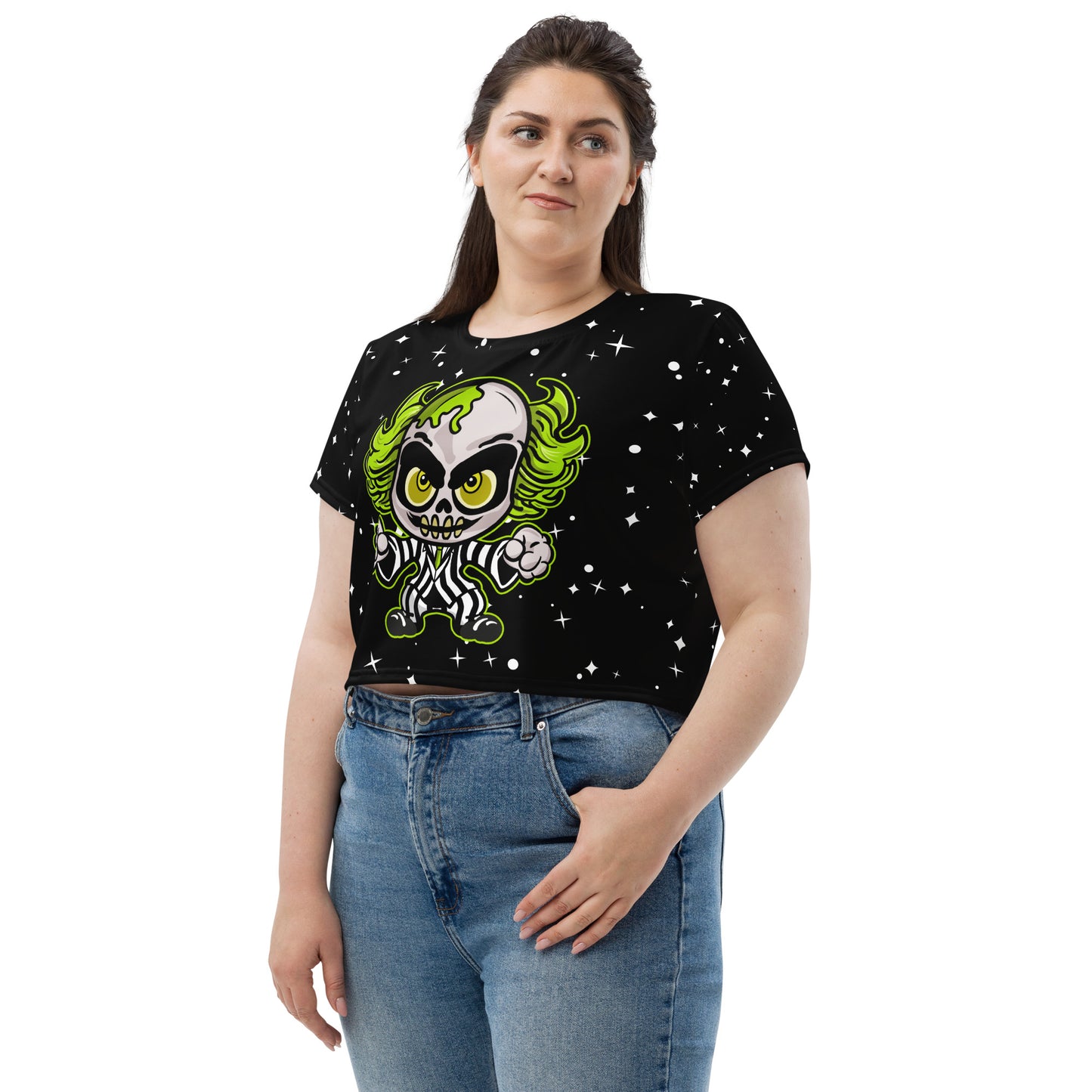 Creepy cute Character All-Over Print Crop Tee