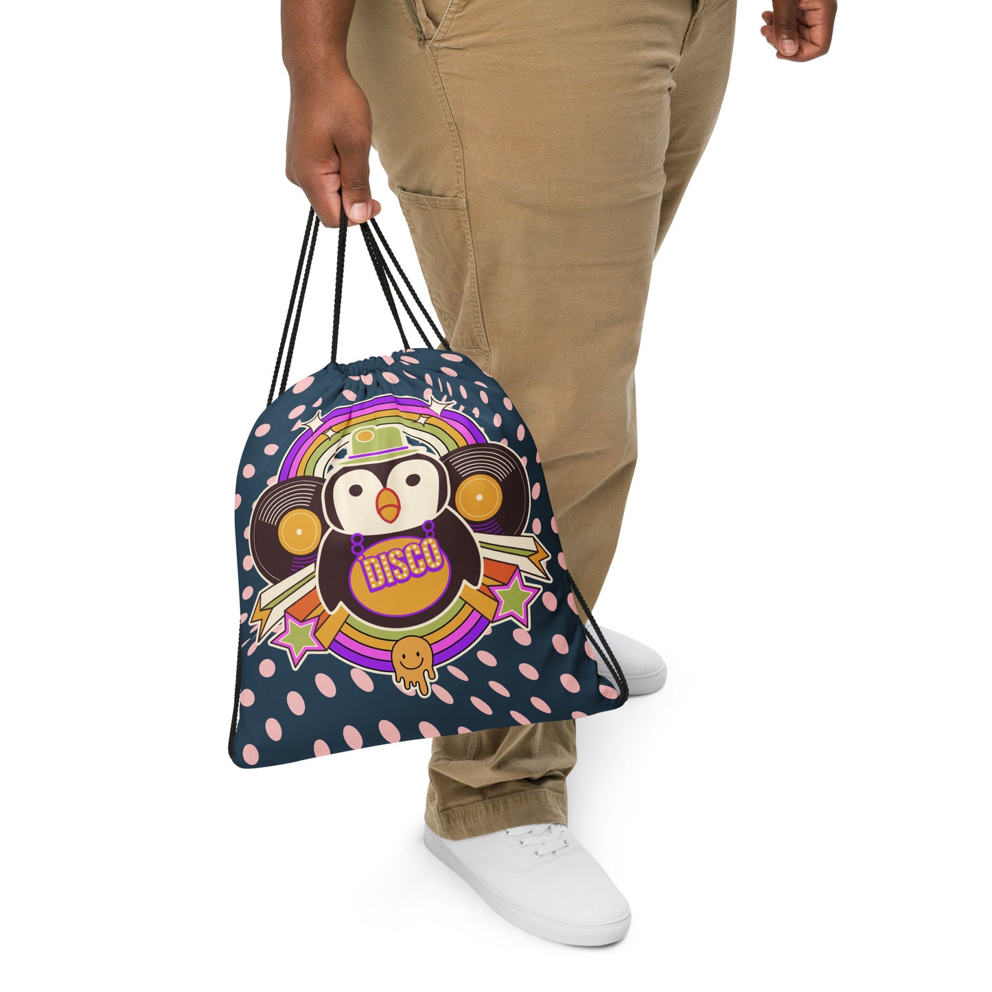 Disco Pinguin drawstring bag