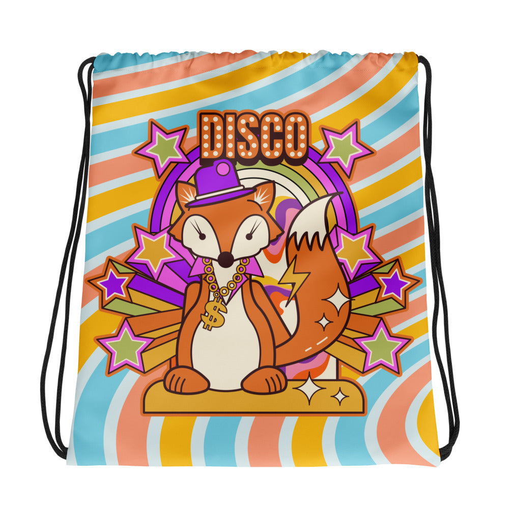 Disco Fox Drawstring bag