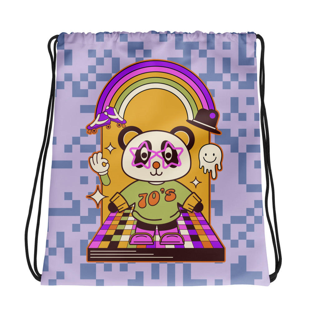 Disco Panda drawstring bag