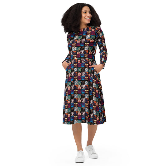 The Rocky Horror Picture Show All-over print long sleeve midi dress