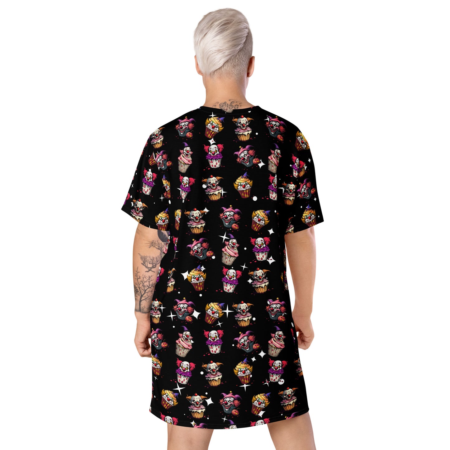 Evil Clown Cupcakes T-shirt dress