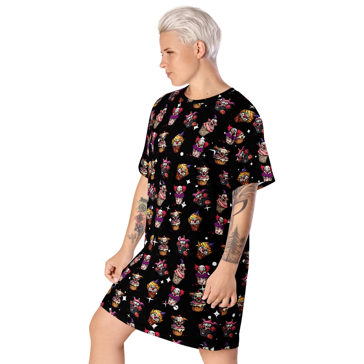 Evil Clown Cupcakes T-shirt dress