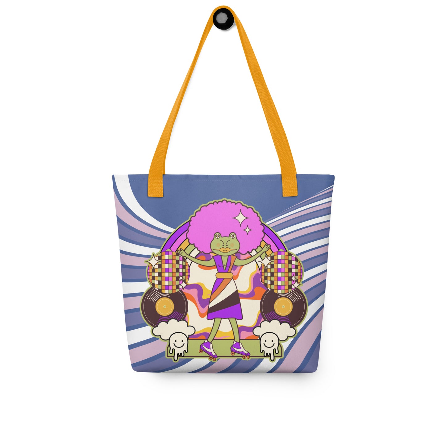 Disco Frog with pink hair Tote bag