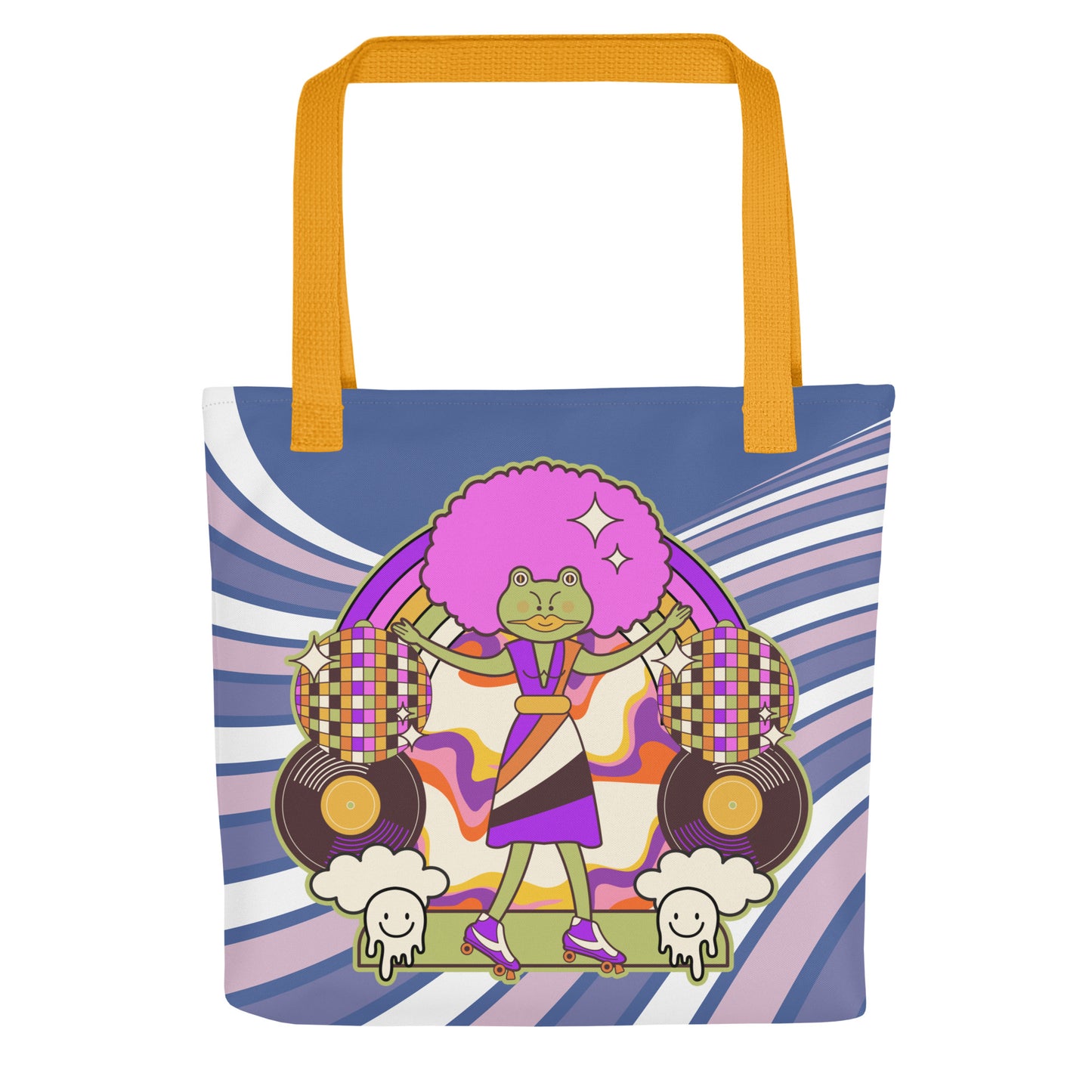 Disco Frog with pink hair Tote bag