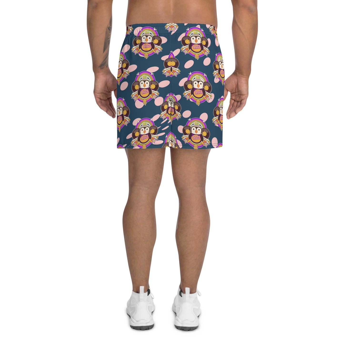 Disco Pinguin All-Over Print Unisex Athletic Long Shorts