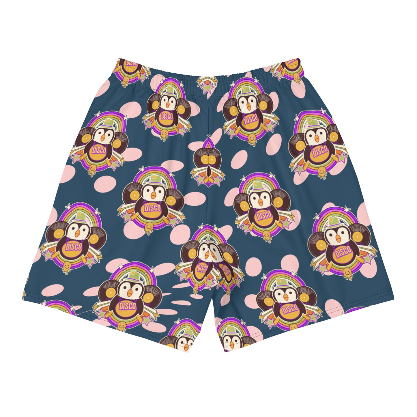 Disco Pinguin All-Over Print Unisex Athletic Long Shorts