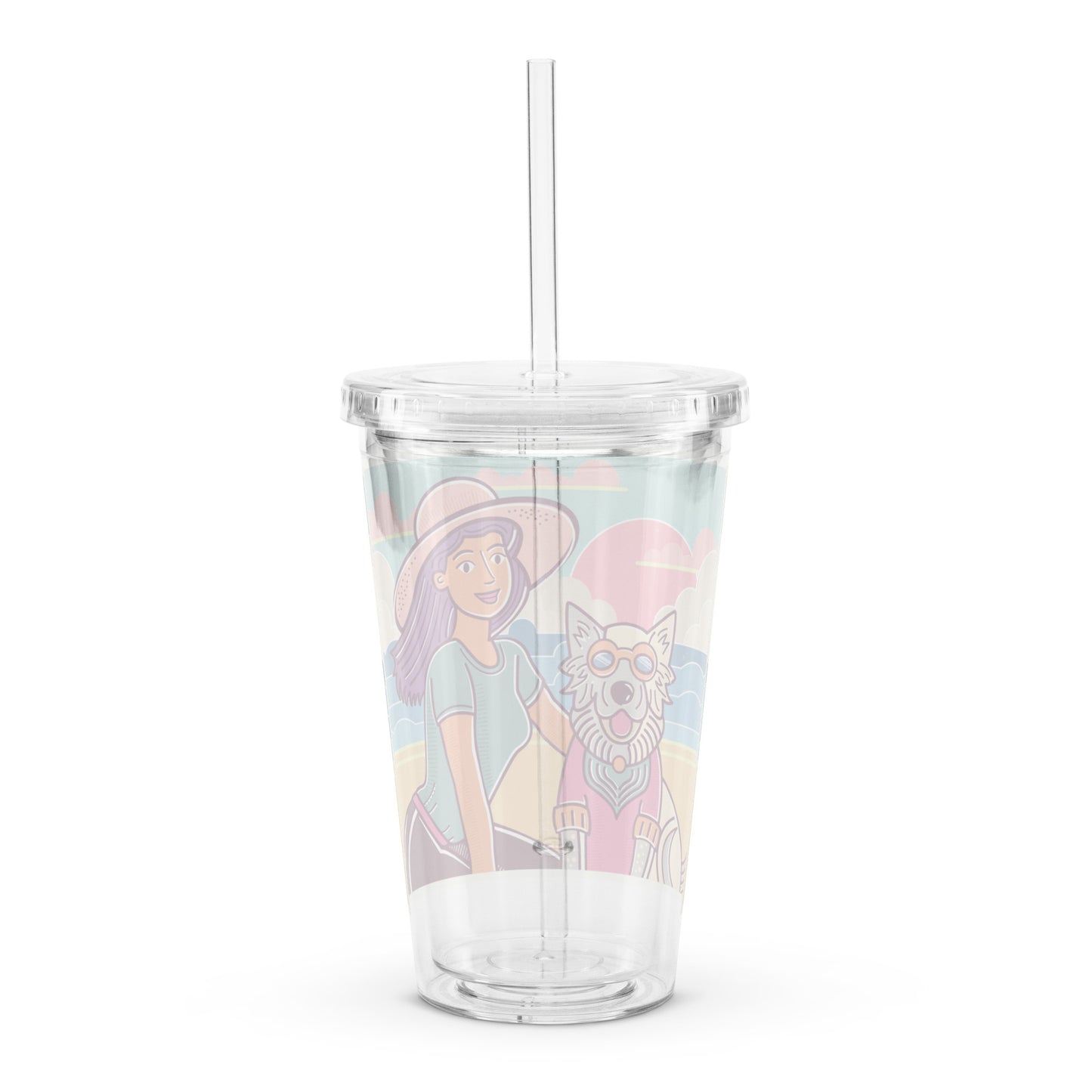 Best Friends Clear plastic tumbler