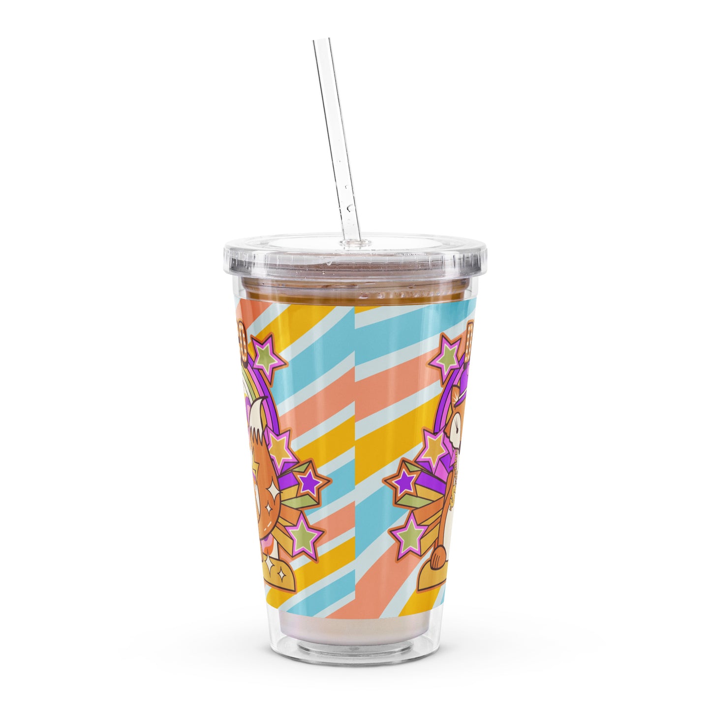 Disco Fox Clear plastic tumbler