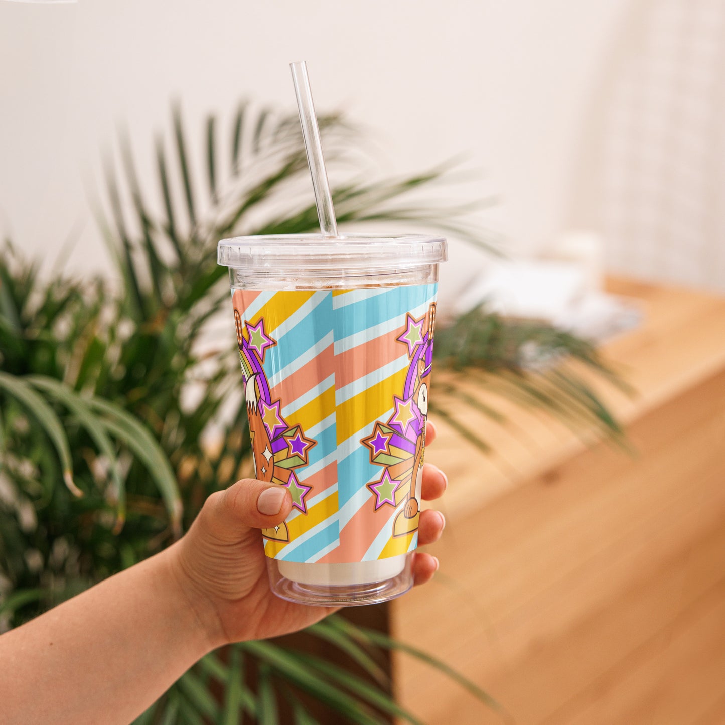 Disco Fox Clear plastic tumbler