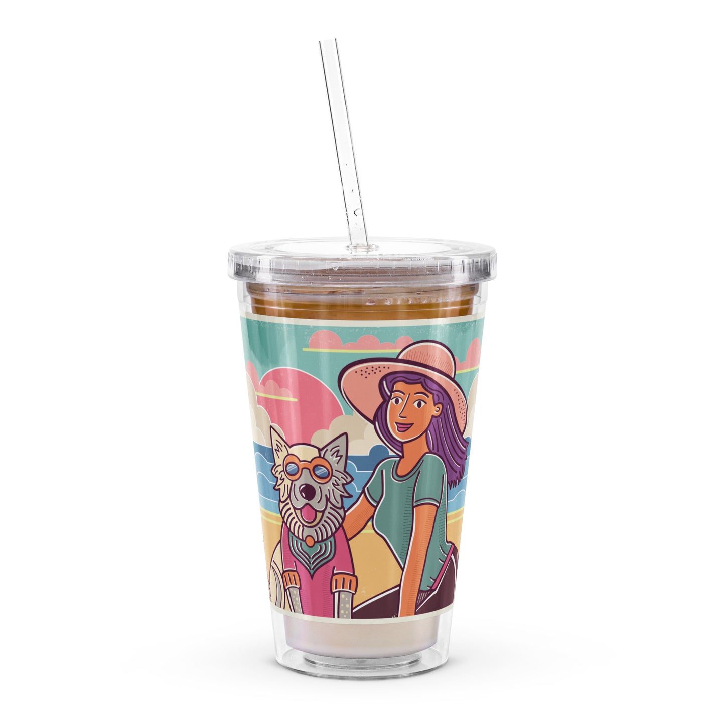 Best Friends Clear plastic tumbler