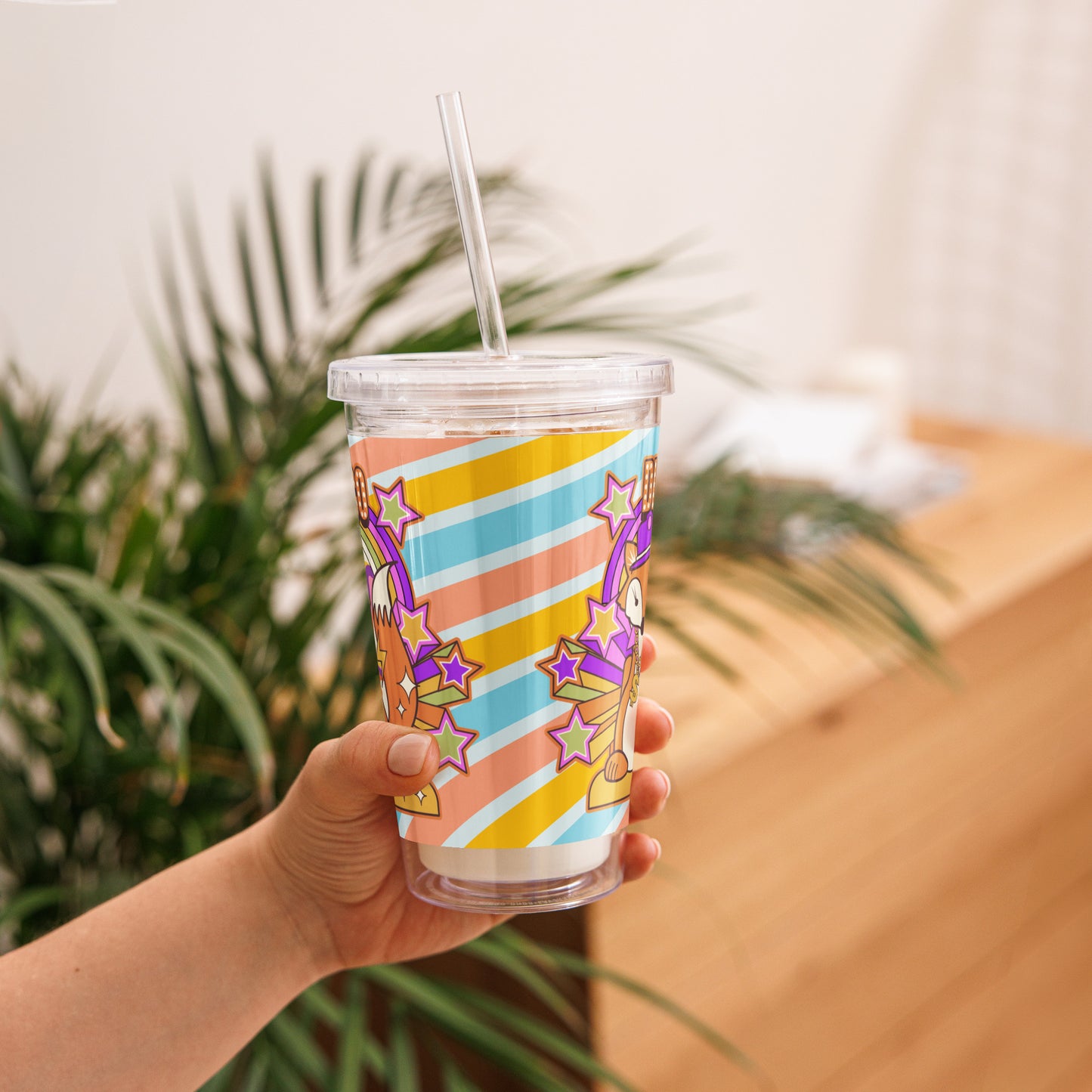 Disco Fox Clear plastic tumbler