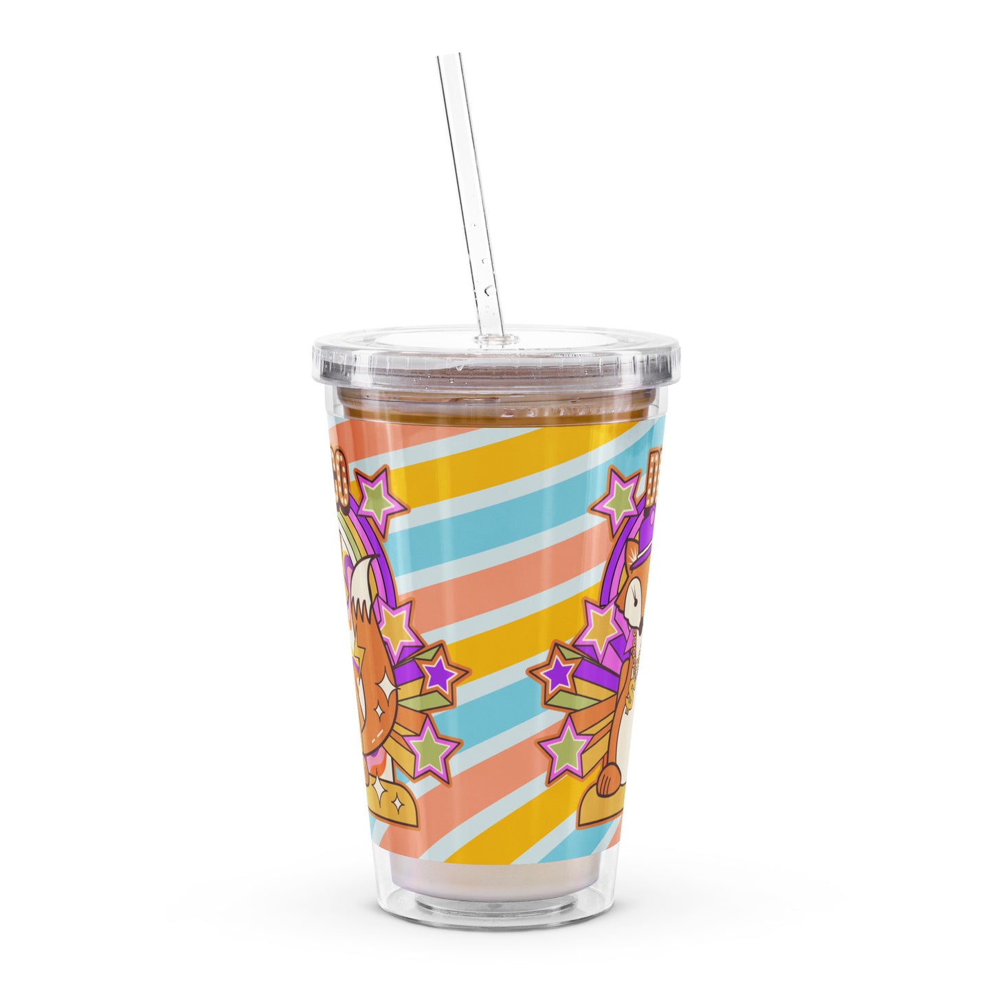 Disco Fox Clear plastic tumbler