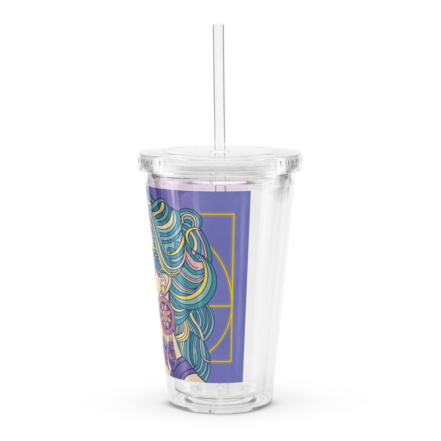 Eighties Vibes Clear plastic tumbler