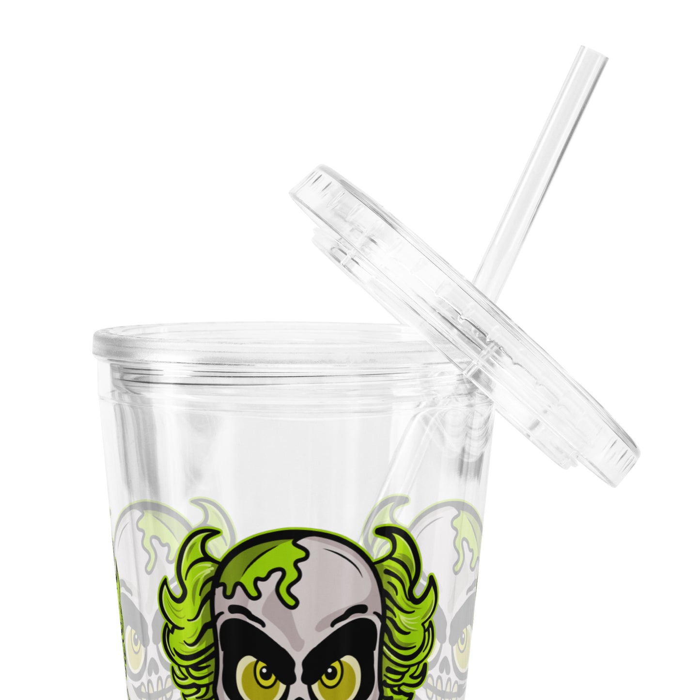 Beetlejuice Cute Character Clear plastic tumbler