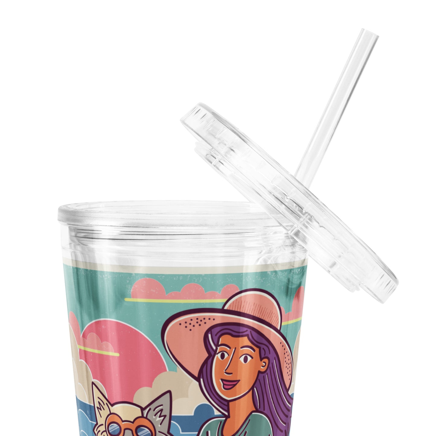 Best Friends Clear plastic tumbler