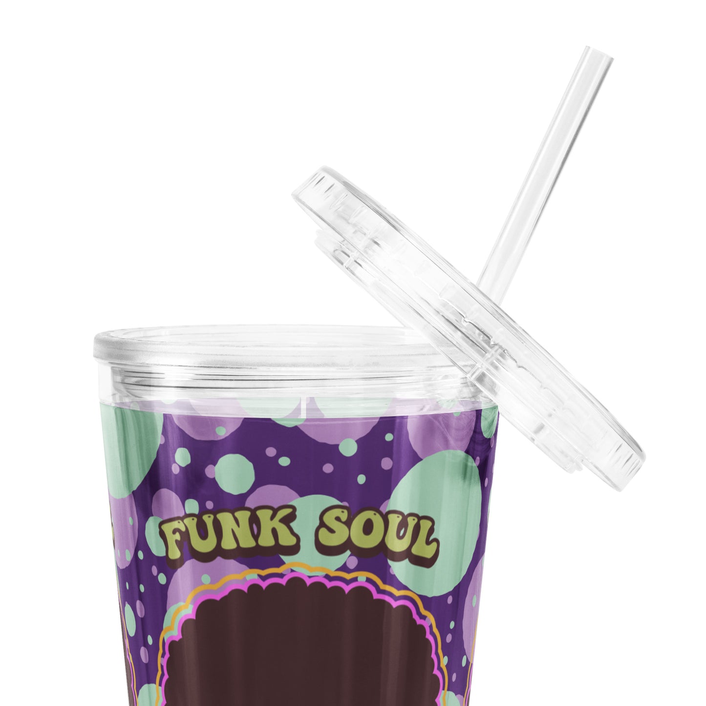 Funk Soul Sister clear plastic tumbler