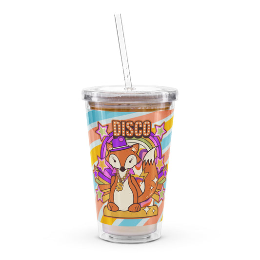 Disco Fox Clear plastic tumbler