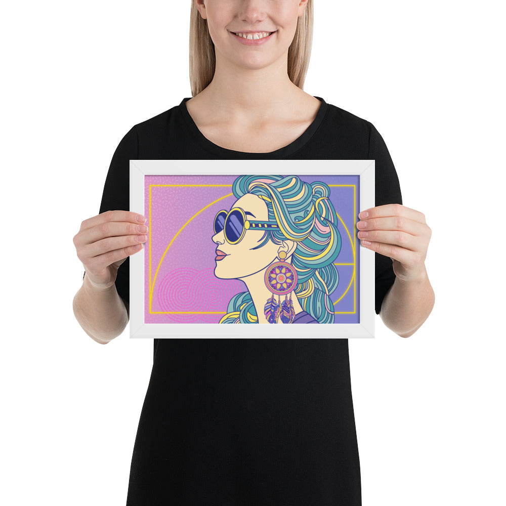 Eighties Vibes Framed matte paper poster