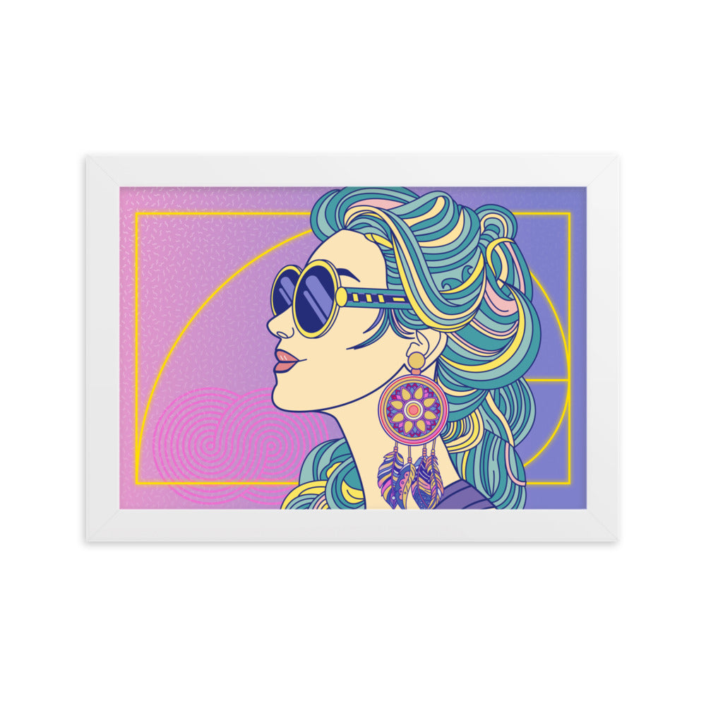 Eighties Vibes Framed matte paper poster