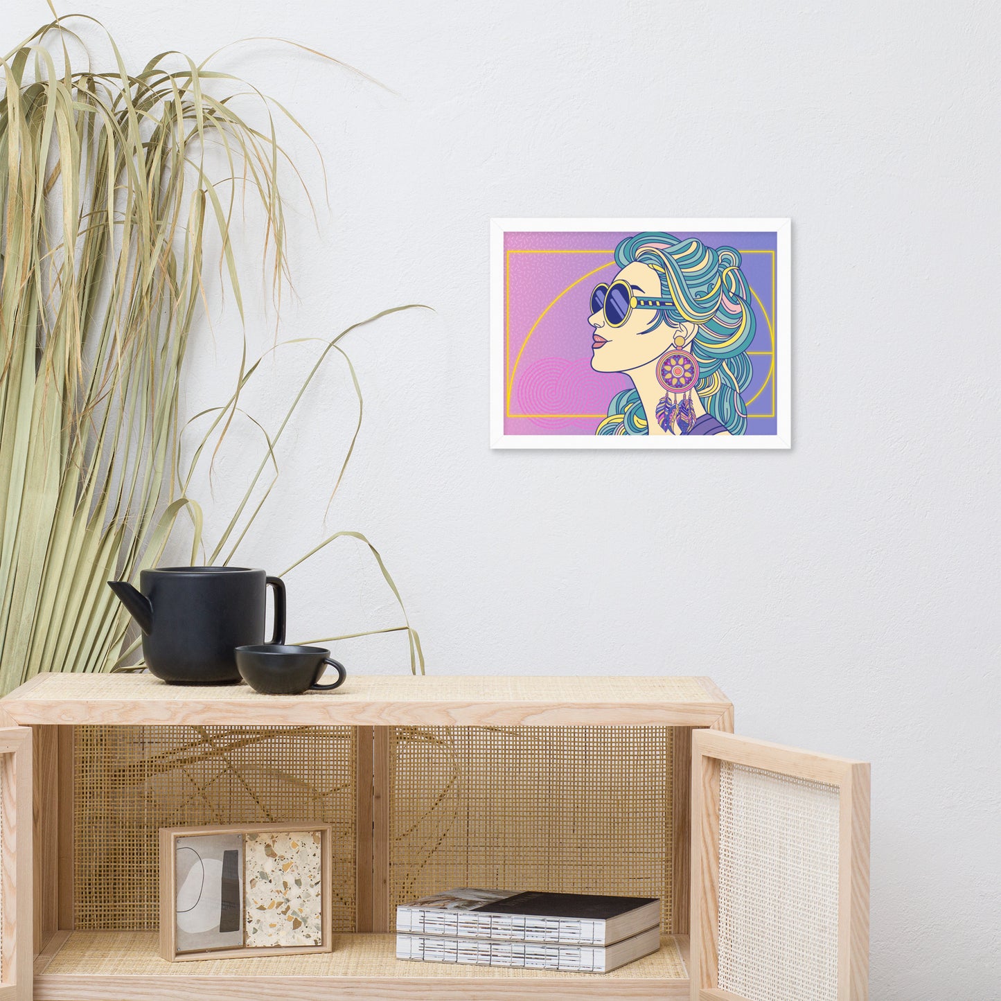 Eighties Vibes Framed matte paper poster