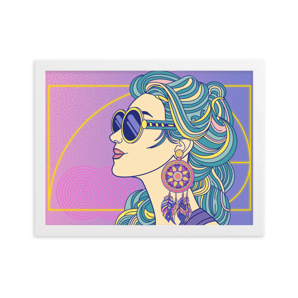 Eighties Vibes Framed matte paper poster