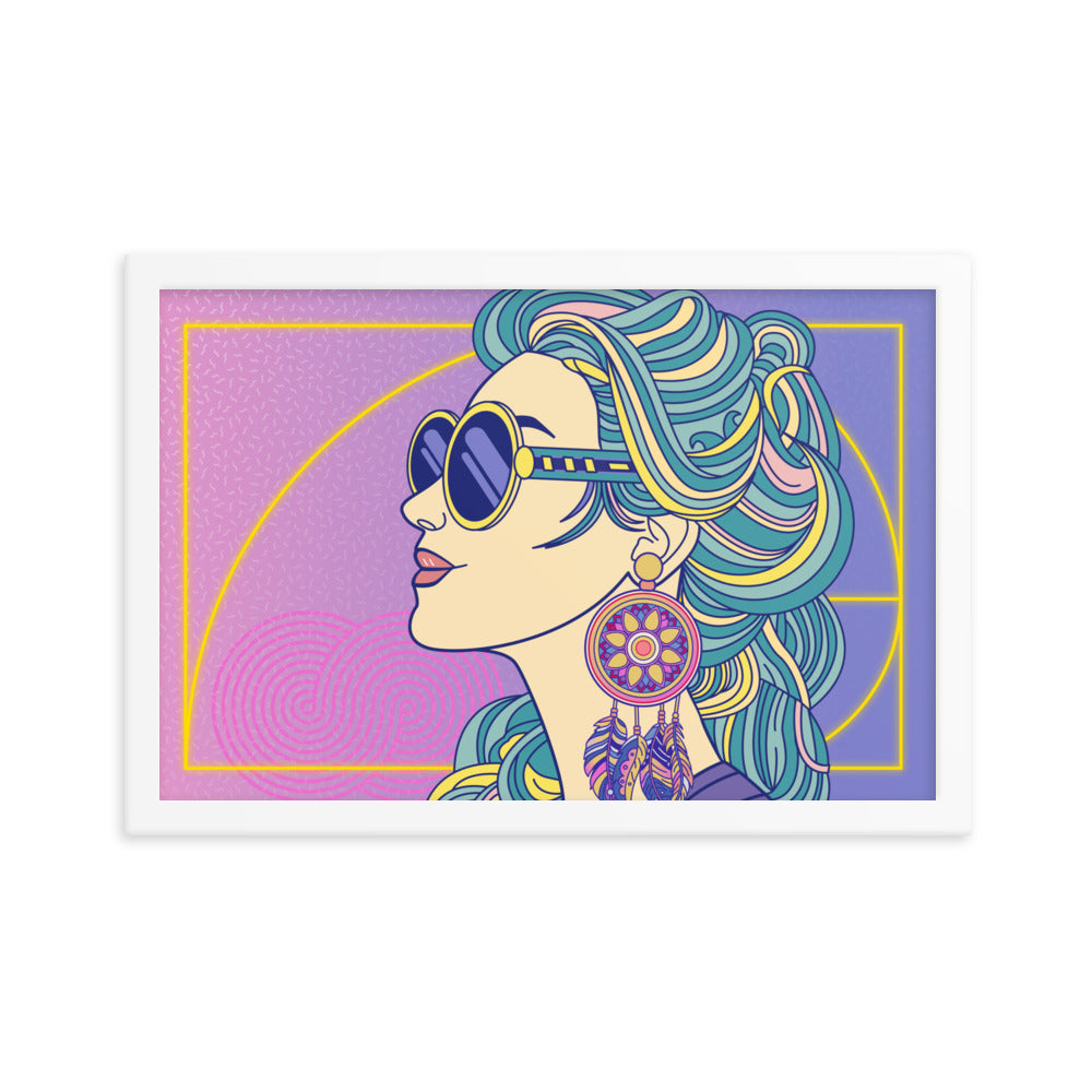 Eighties Vibes Framed matte paper poster