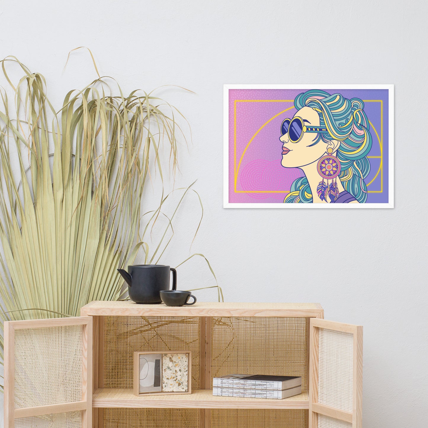 Eighties Vibes Framed matte paper poster