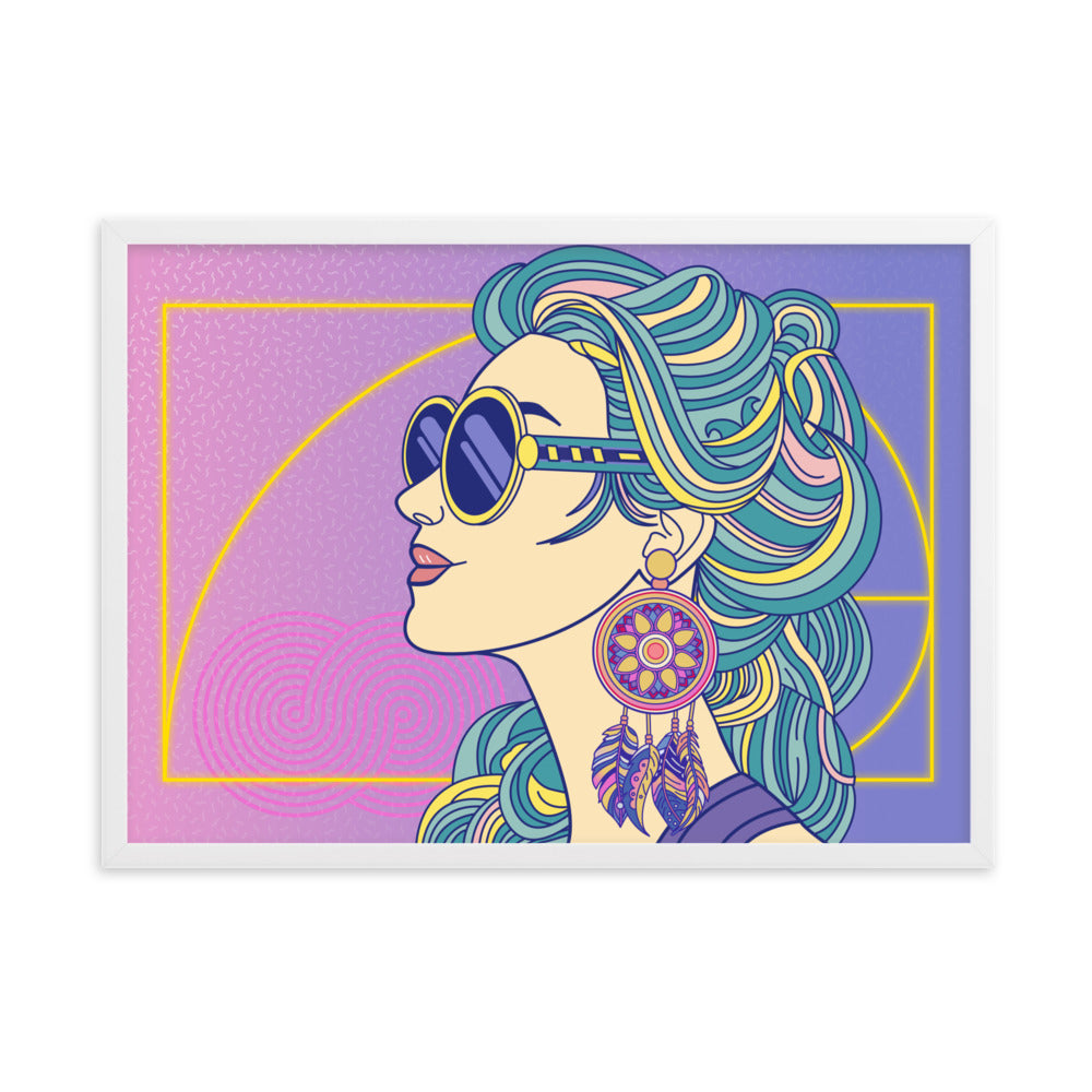 Eighties Vibes Framed matte paper poster