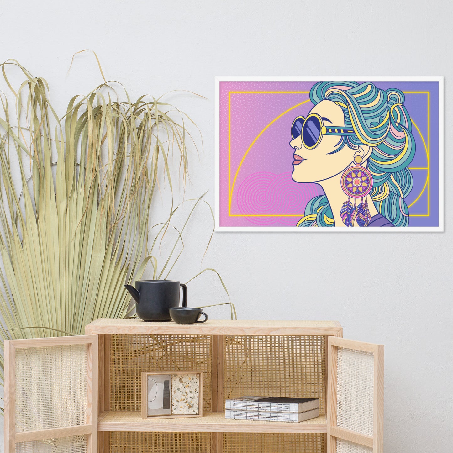 Eighties Vibes Framed matte paper poster