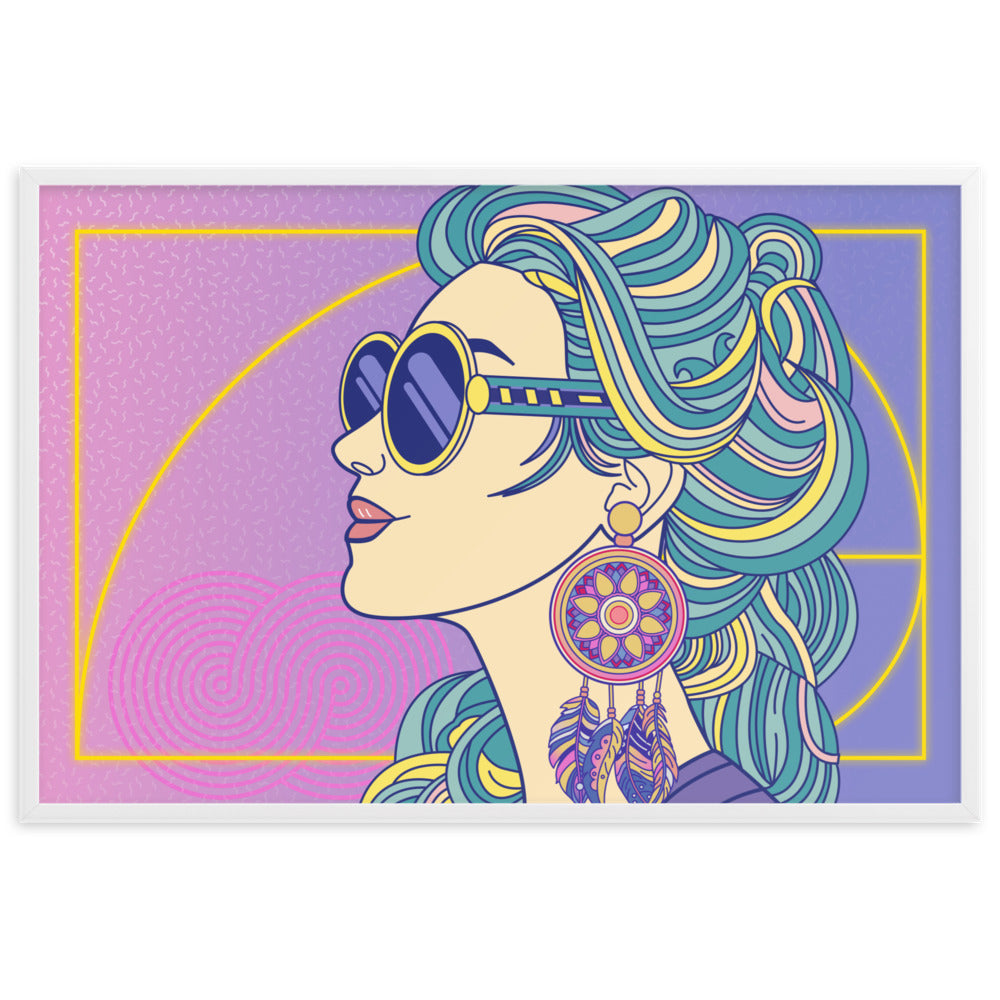 Eighties Vibes Framed matte paper poster