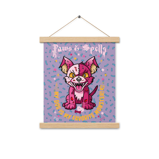 The Creepy Cute Plush Dog Poster with hangers