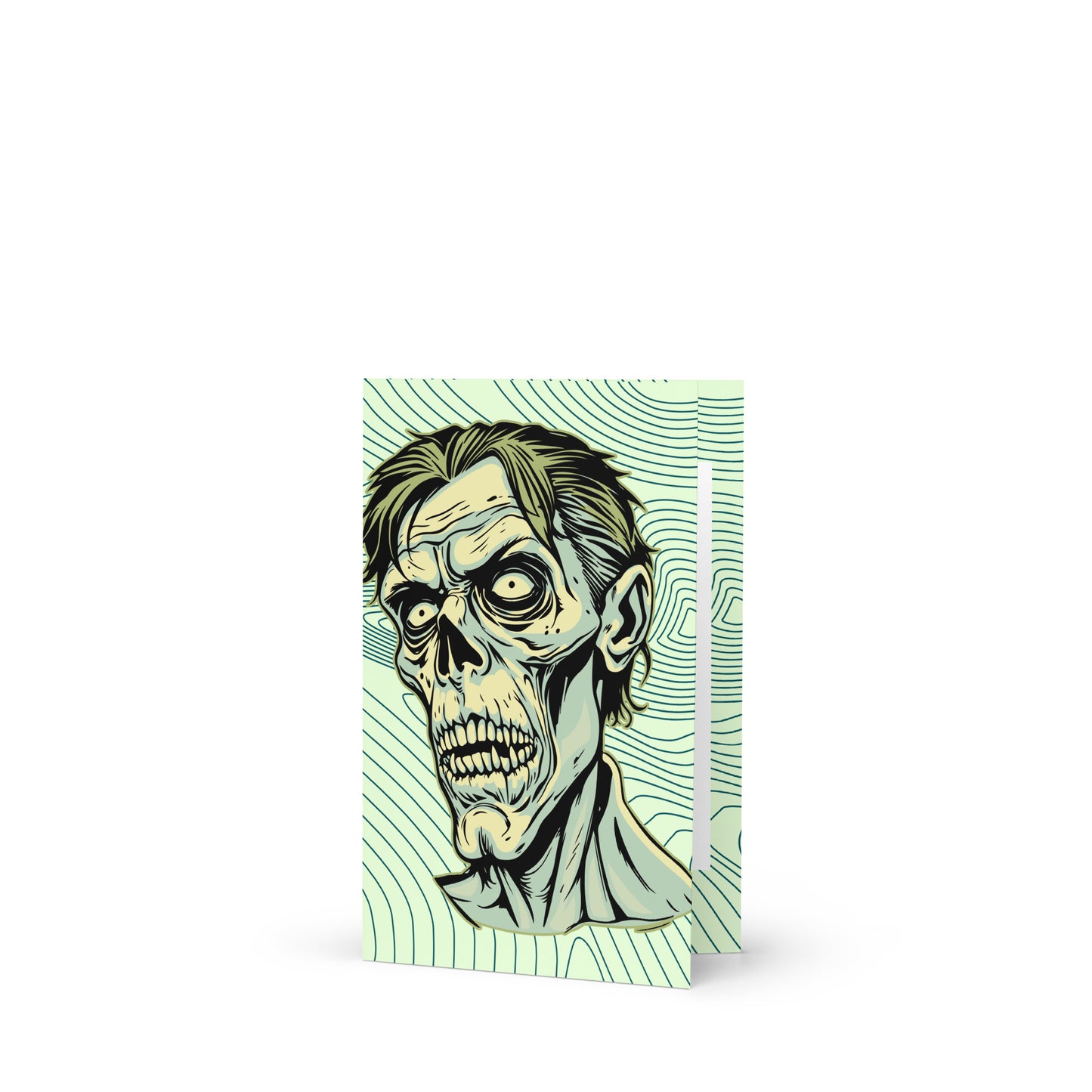 Franken zombie greeting card