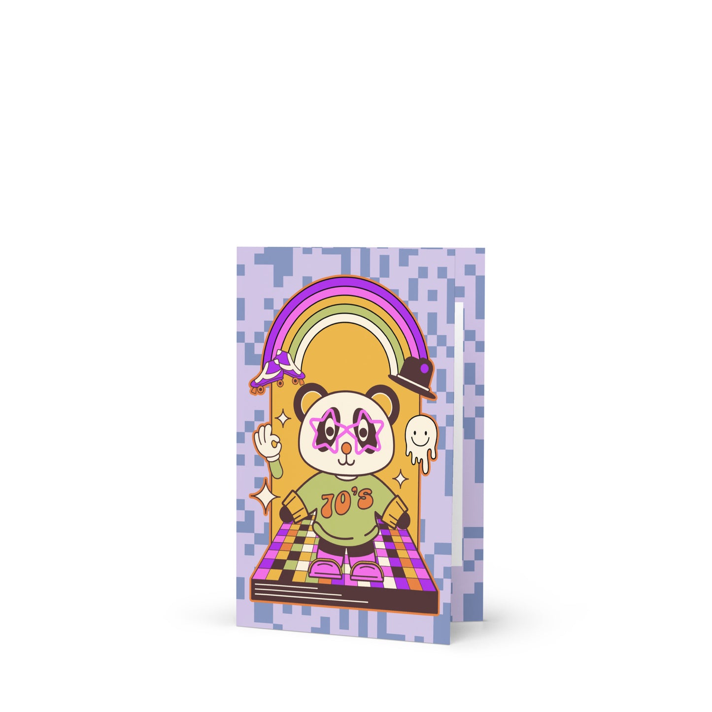 Disco Panda Greeting card