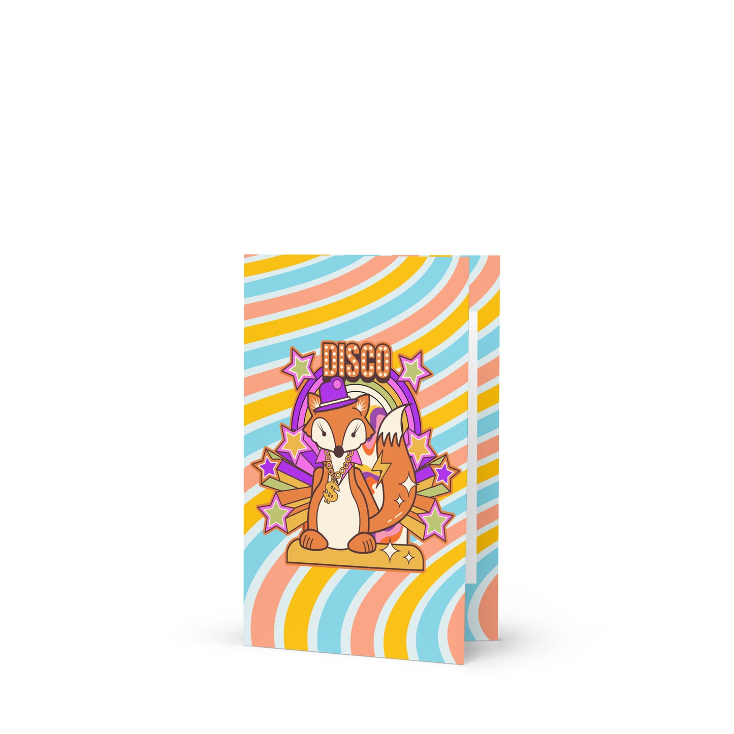 Disco Fox Greeting card