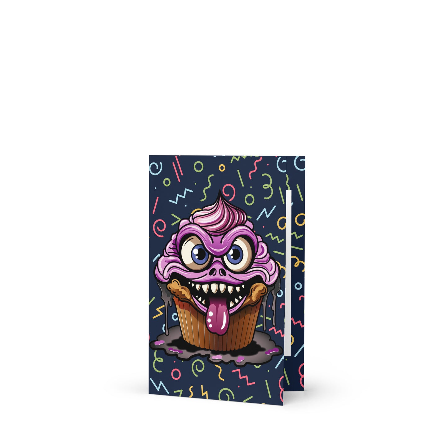 Evil Cupcake Monster Greeting card