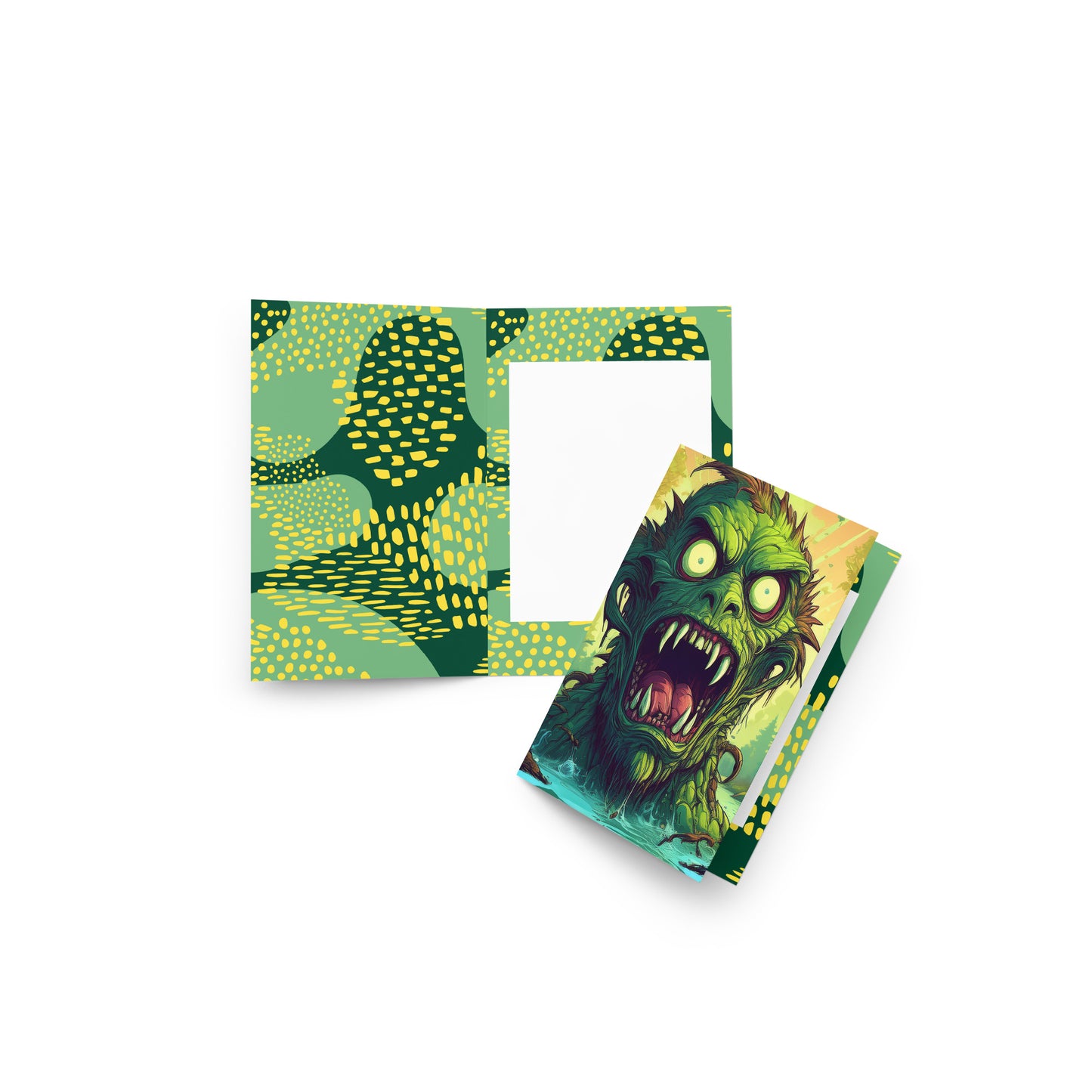 Scary Swamp Monster Greeting card