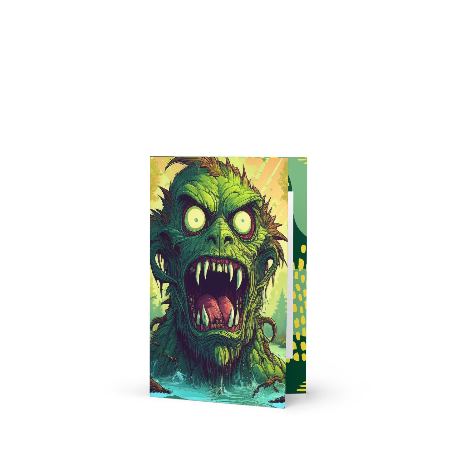 Scary Swamp Monster Greeting card