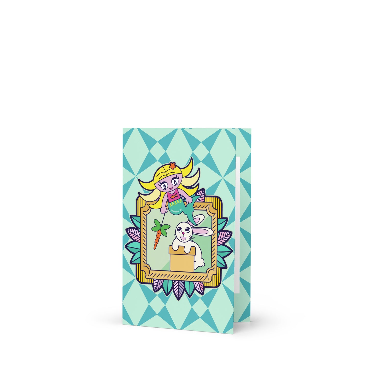 Mermaid & Bunny Greeting card