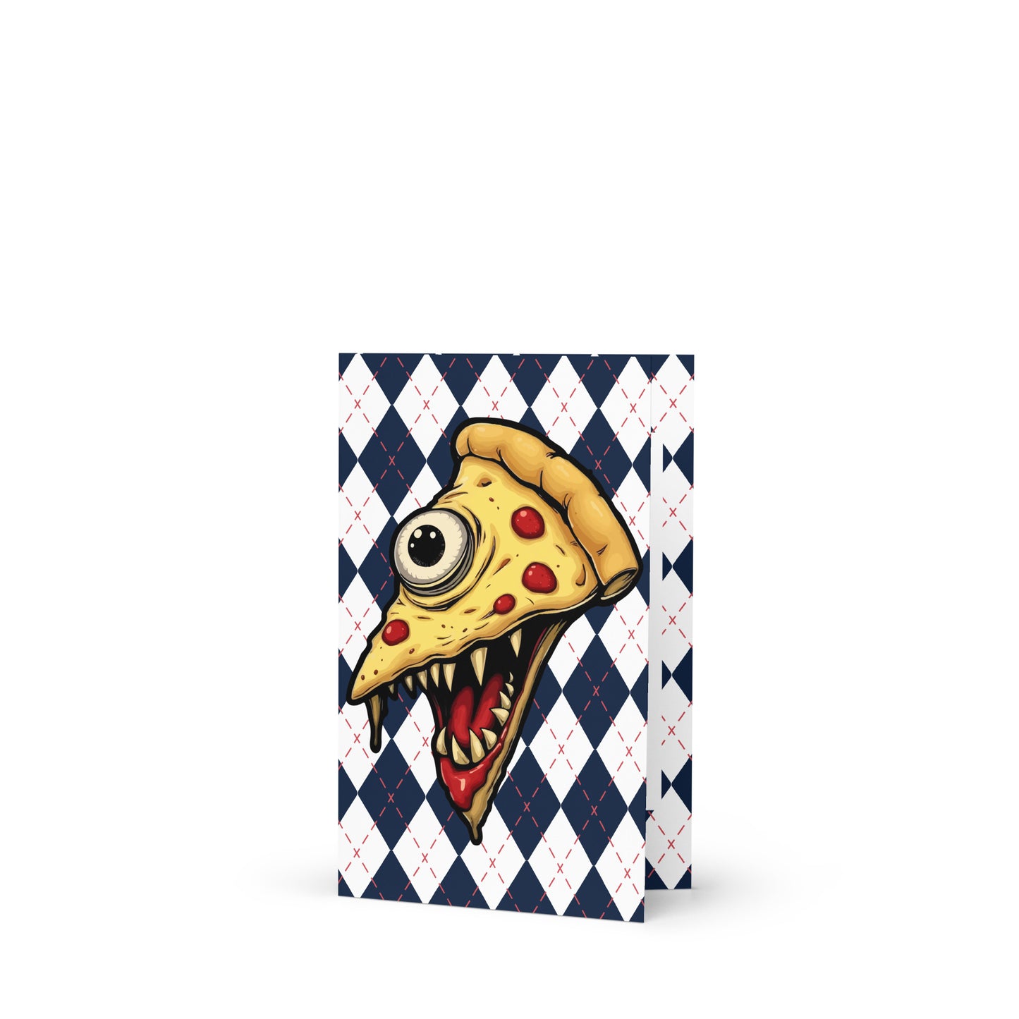 Zombie Pizza Slice Greeting card