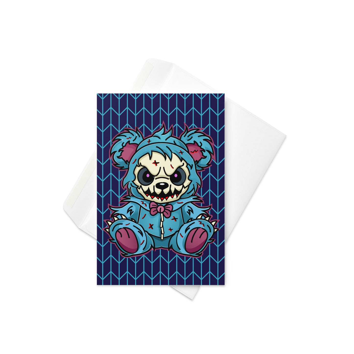 Cute Zombie Bear Greeting card