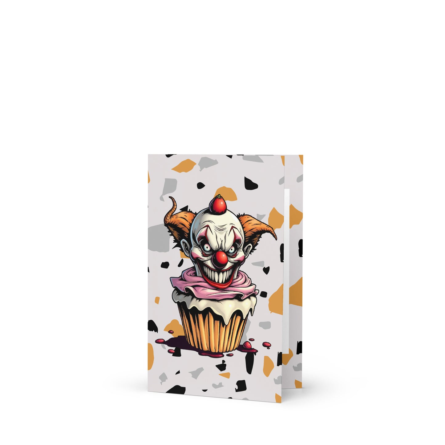 Big Teeth evil clown Greeting card